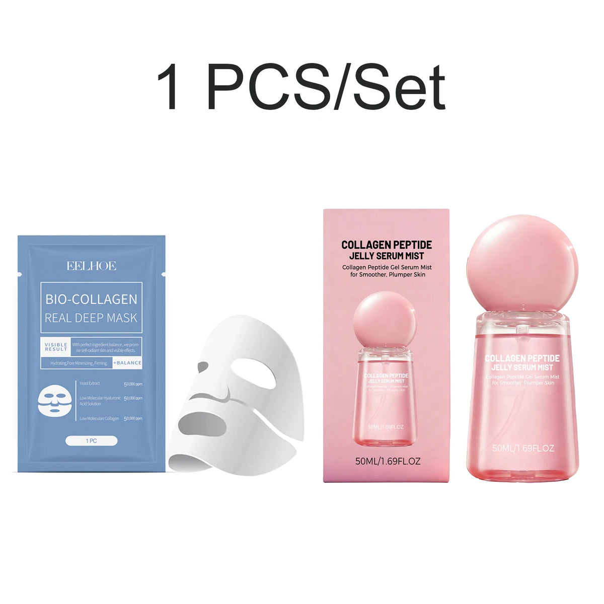 Bio Collagen Deep Face Mask – Hydrating, Firming & Brightening Collagen Face Mask Axl 1 Set