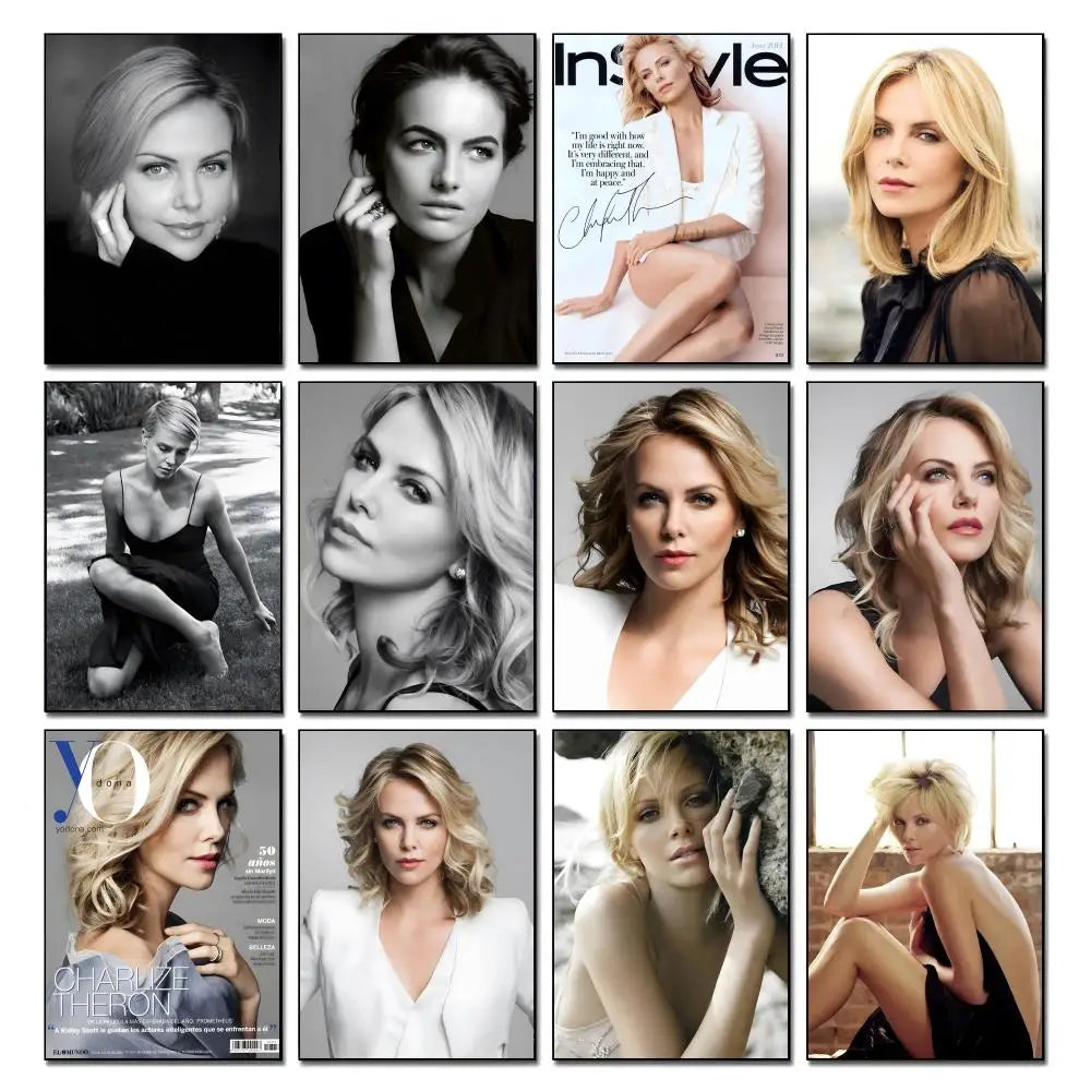 Charlize Theron HD Art Poster | Waterproof Sticky Wall Decor Wall Art Poster Axl