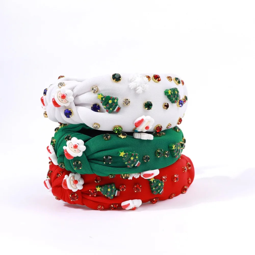 Rhinestone Christmas Hairband – Bow, Snowflake & Snowman Christmas Hairband Axl