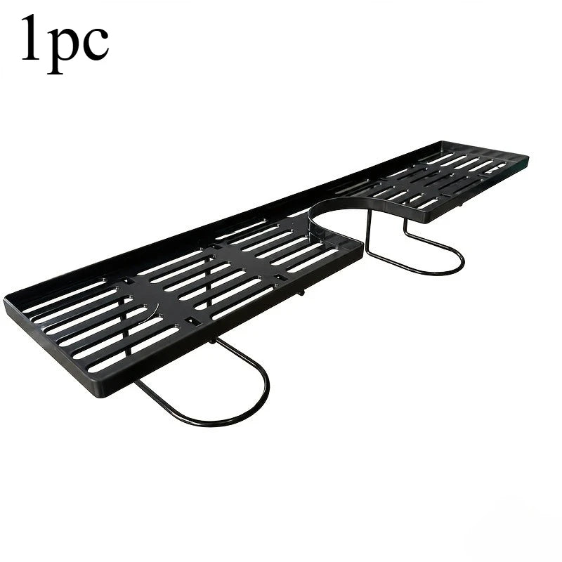 Plastic Sink Organizer Rack – Kitchen & Bathroom Storage Shelf Sink Storage Rack Axl Black- 1pc