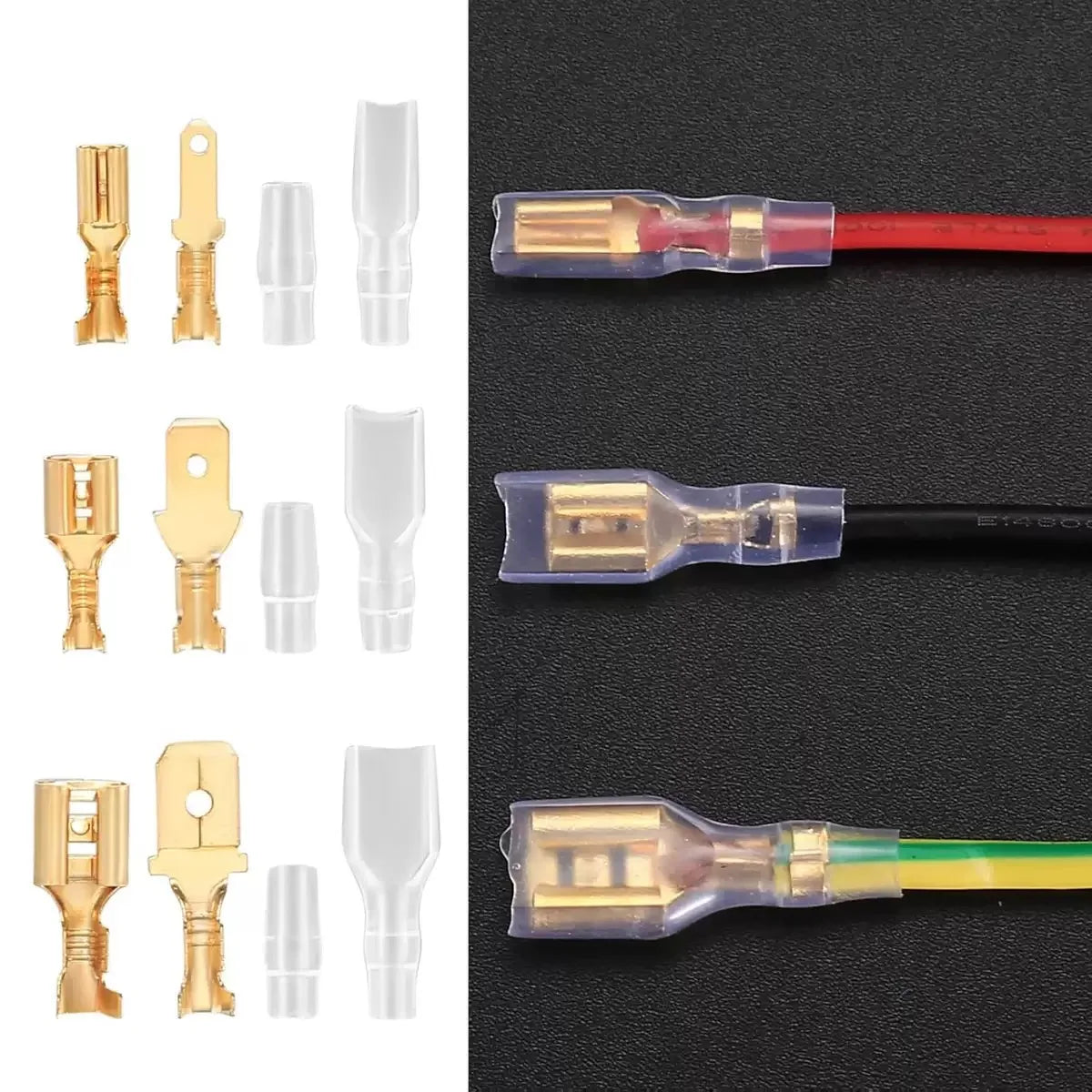 480-Pc Spade Connector Kit – 2.8/4.8/6.3mm Crimp Terminals Crimp Connector Kit Axl
