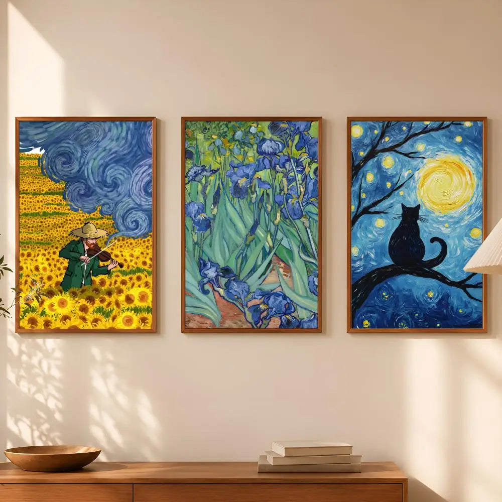 Vincent van Gogh Self-Stick HD PVC Wall Art Poster | Waterproof Wall Art Poster Axl