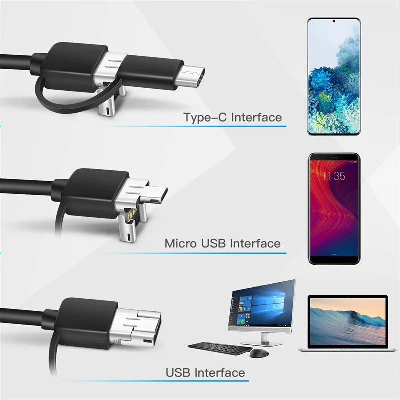 5.5mm Borescope Inspection Camera – 3-in-1 USB Type-C Android Borescope Inspection Camera Axl