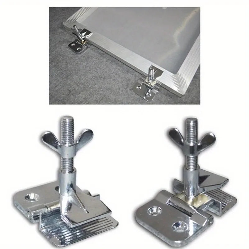 2-Pack Metal Hinge Clamps for Silk Screen Printing – 60x85mm Screen Printing Clamps Axl