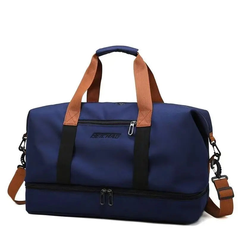 Portable Gym Duffle Bag – Weekender Travel Shoulder Bag Travel Duffle Bag Axl BJ8045-BLUE