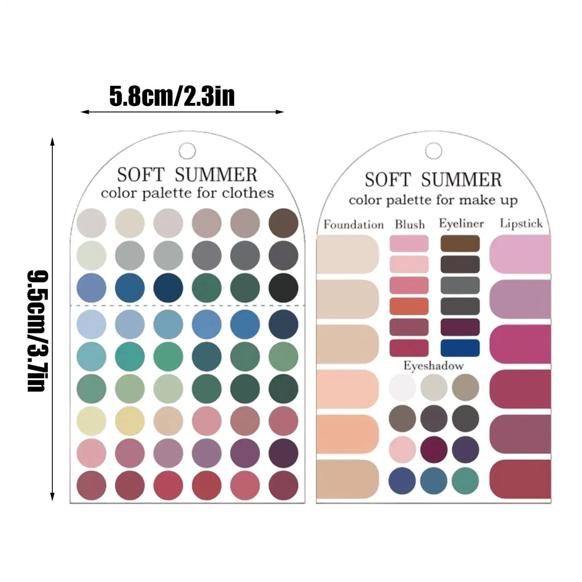 Soft Summer Color Palette Cards – Seasonal Style & Makeup Guide Color Analysis Cards Axl