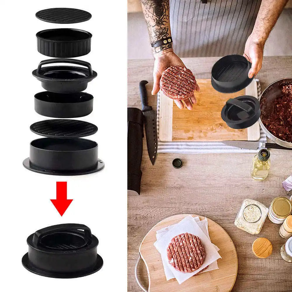 Non-Stick Burger Press & Patty Maker – 3-in-1 Meat Mold Burger Patty Press Axl