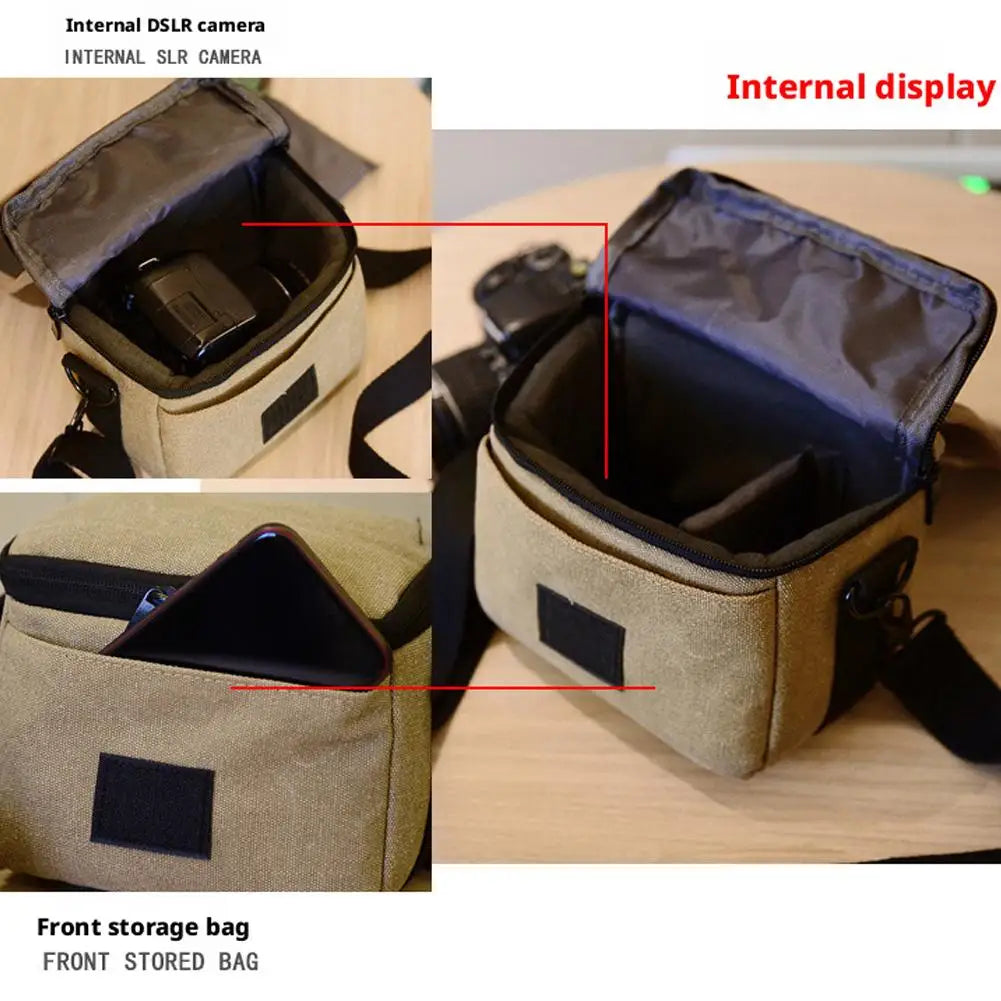 Canvas Camera Bag for Canon EOS DSLR & Mirrorless | 18-55mm Camera Shoulder Bag Axl