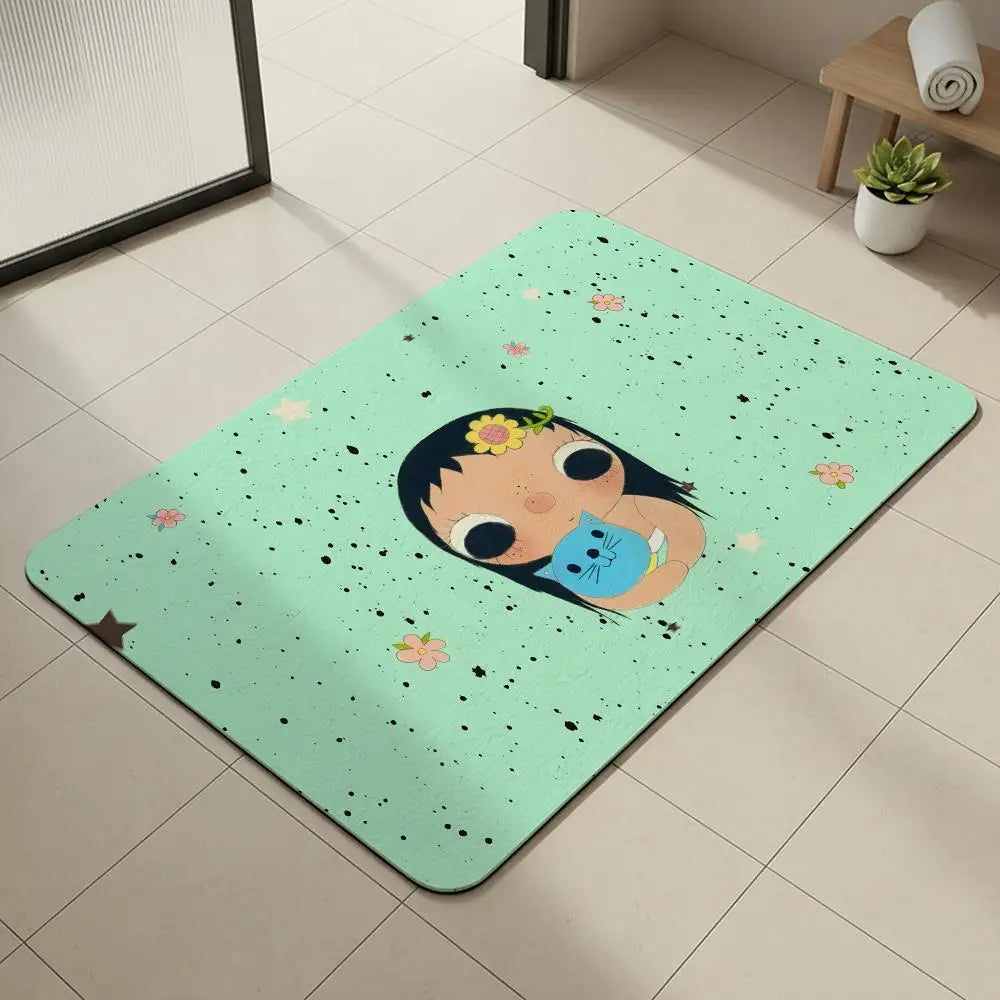 Diatomite Bath Mat – Quick Dry, Non-Slip & Absorbent Floor Mat Bath Mat Axl White4 50x80cm