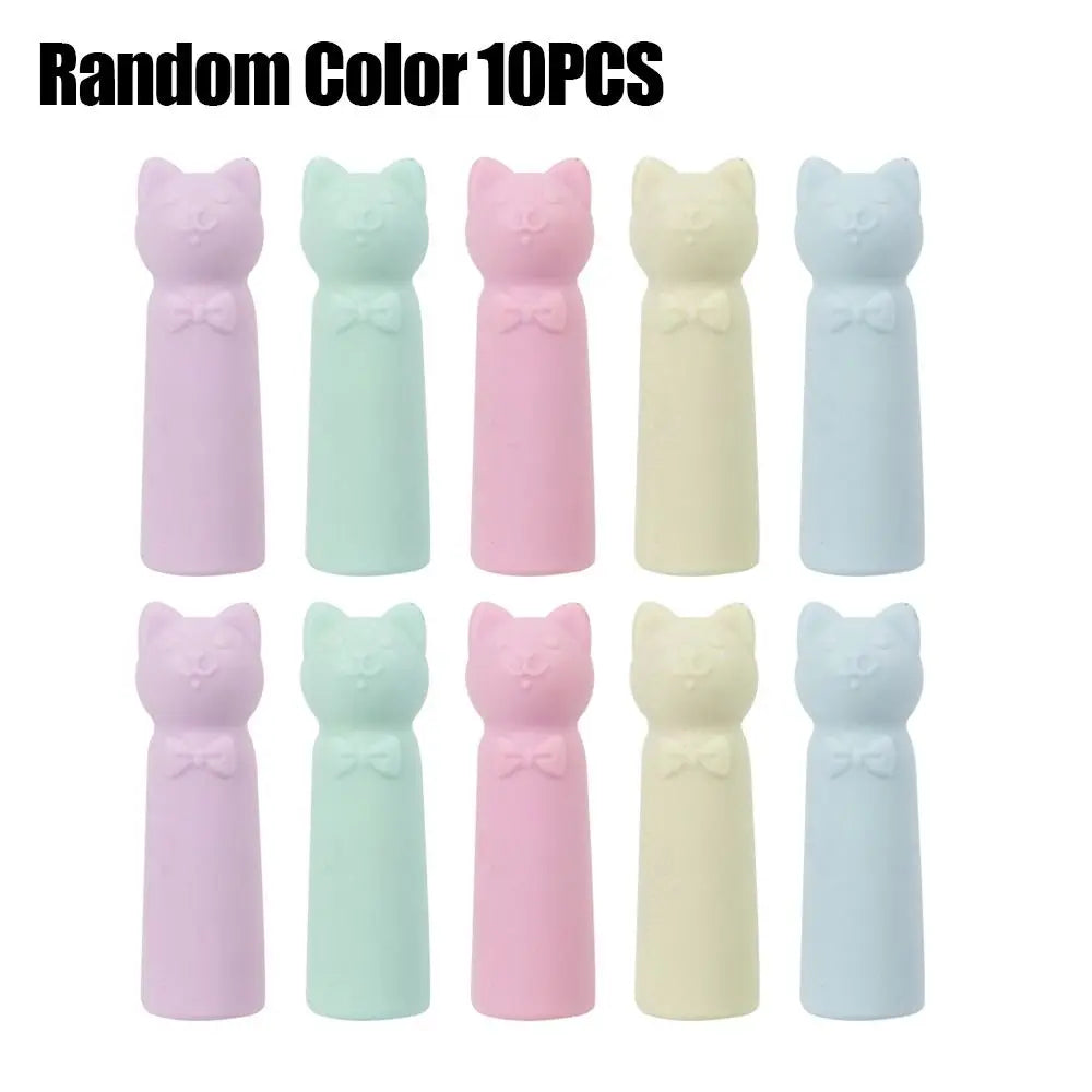 10-Pack Cartoon Pencil Cap Erasers & Extenders – Kids Gift Pencil Cap Erasers Axl Random Color-10PCS A
