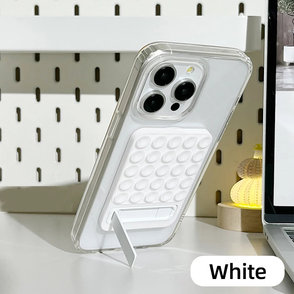 Silicone Suction Cup Phone Holder – Anti-Slip Wall Mount Pad Phone Wall Mount Axl WHITE