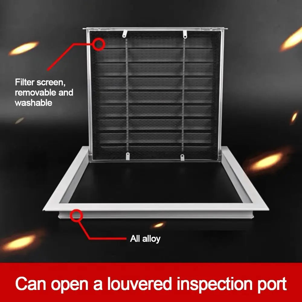 Aluminum Alloy Gable Vent with Mesh Screen | Attic & Shed Gable Vent Grille Axl