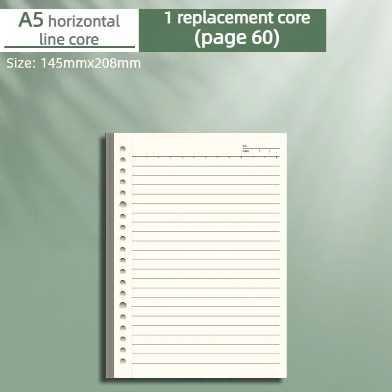 Transparent PP Loose-Leaf Binder Cover A4 A5 B5 – DIY Notebook