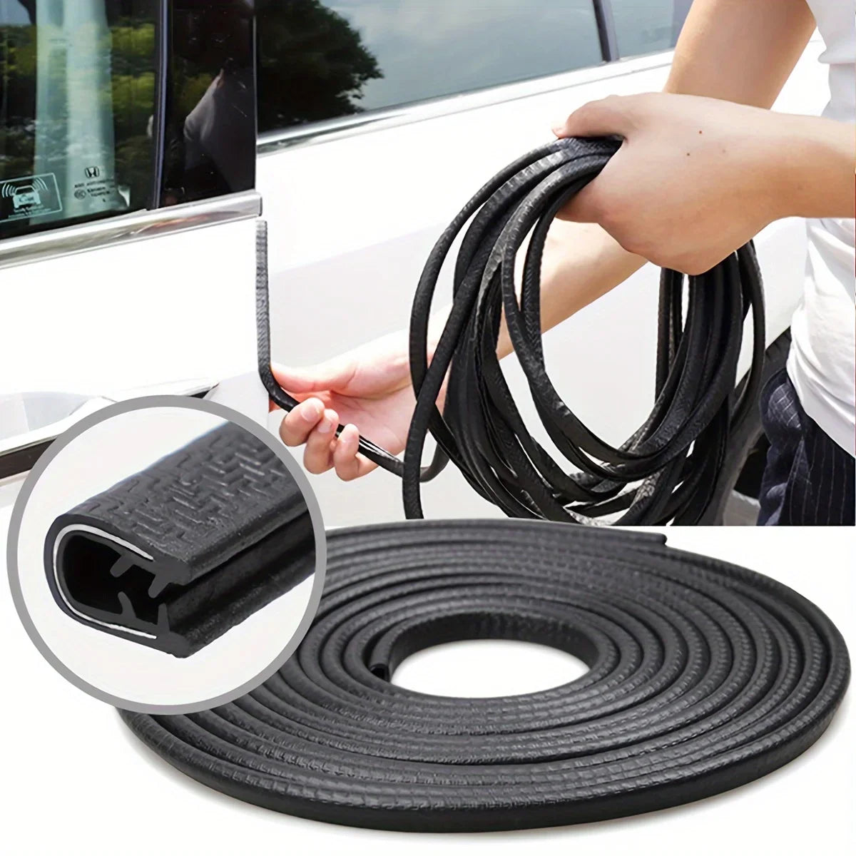 5M Black Car Door Edge Guard Strip – PVC Protector Trim Car Door Protector Axl