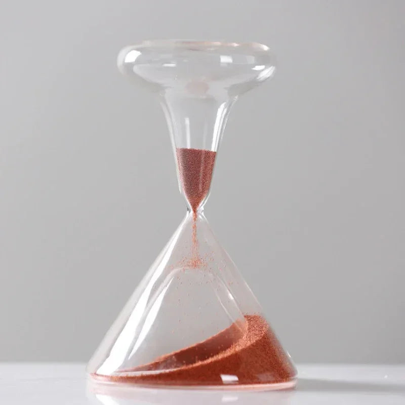 Wine Glass Hourglass – 5 Minute Glass Sand Timer Desk Decor Decorative Hourglass Axl Brown 5min