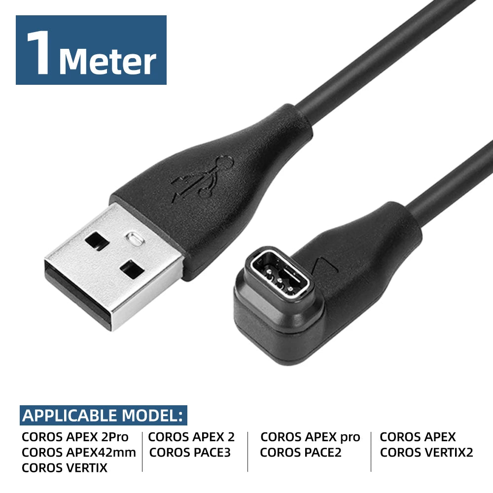 USB Charging Cable for Coros Pace 2/3/4 Vertix & Vertix 2 Smartwatch Charging Cable Axl A
