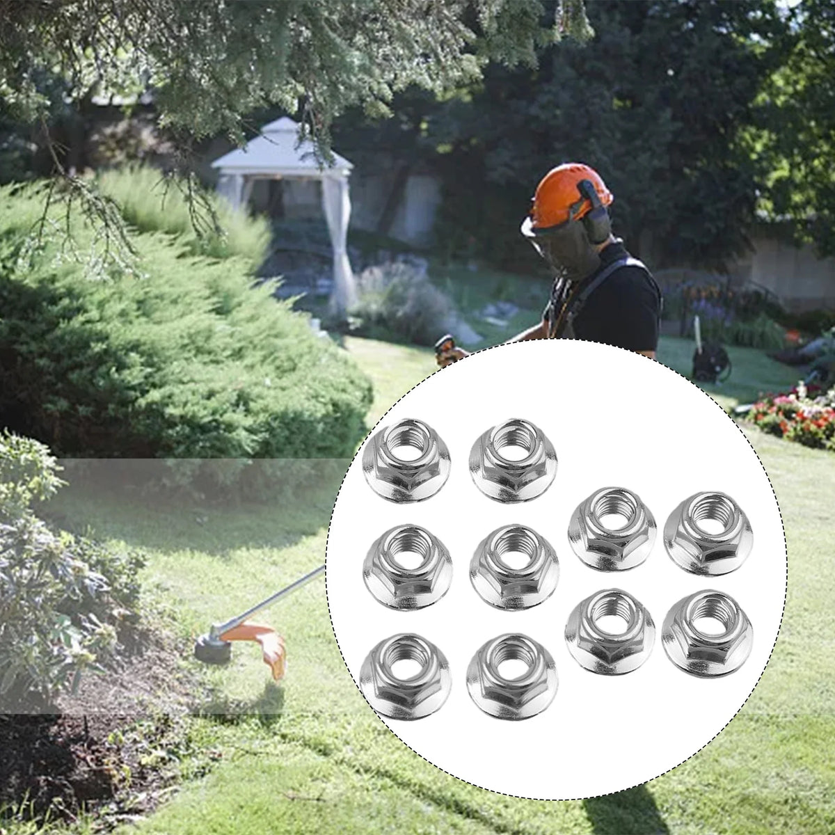 Stainless Steel Lawn Mower Blade Nuts – 10-Piece Fixing Kit Lawn Mower Parts Axl