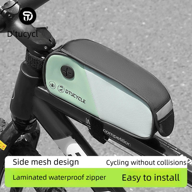 Waterproof Dual-Compartment Top Tube Bike Bag | Road & MTB Cycling Frame Bag Axl