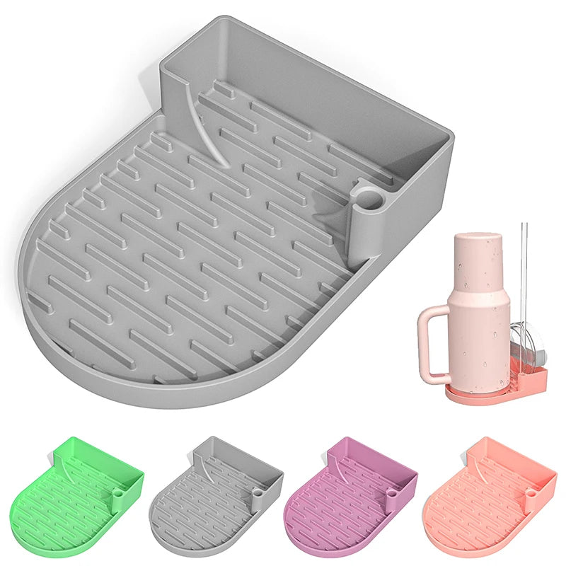 Silicone Cup Drying Rack with Drip Tray | Mug & Bottle Holder Cup Drying Rack Axl