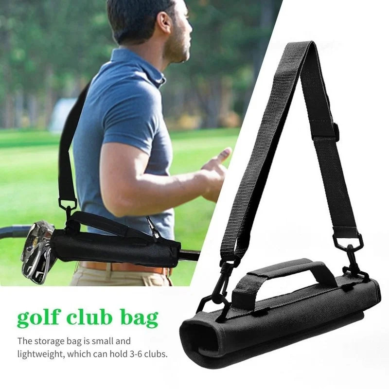Mini Nylon Golf Club Carrier Bag – Lightweight Travel Carry Bag Golf Carry Bag Axl black