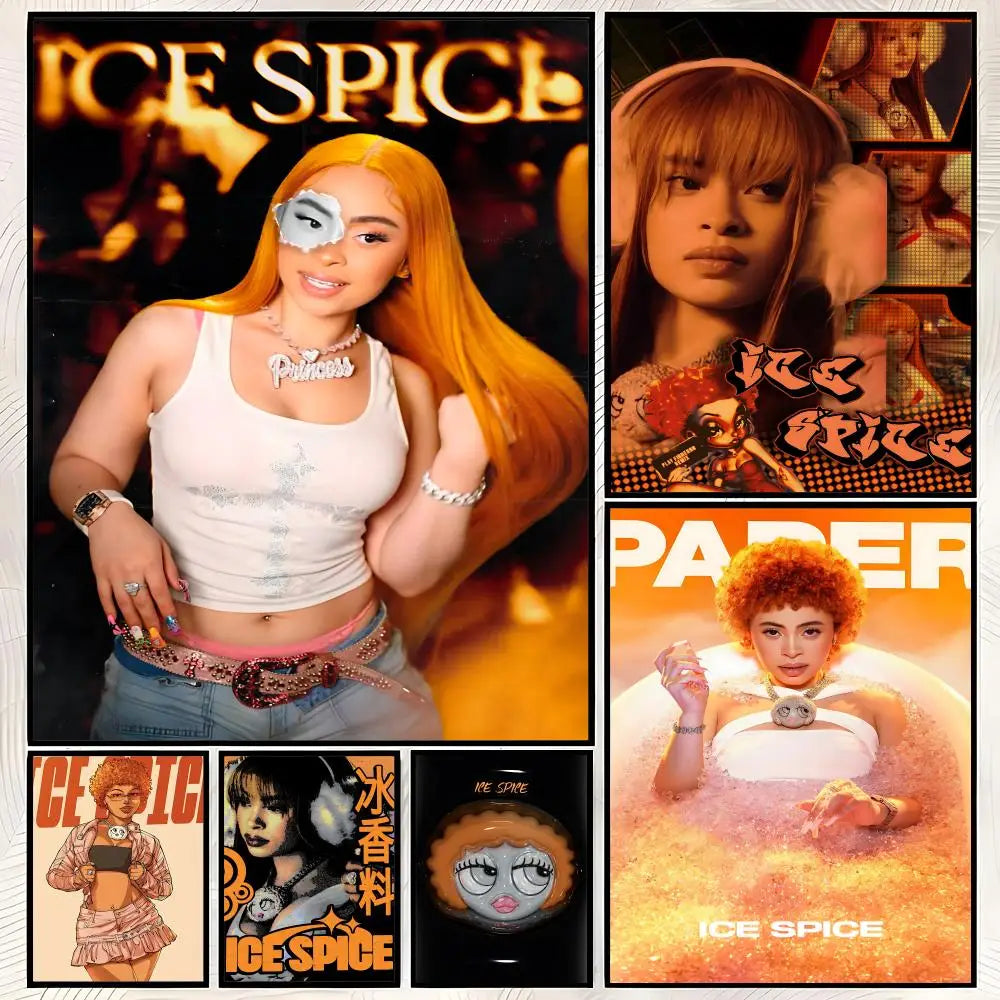 Ice Spice Album Poster – Self-Stick HD Waterproof Wall Art Wall Art Poster Axl