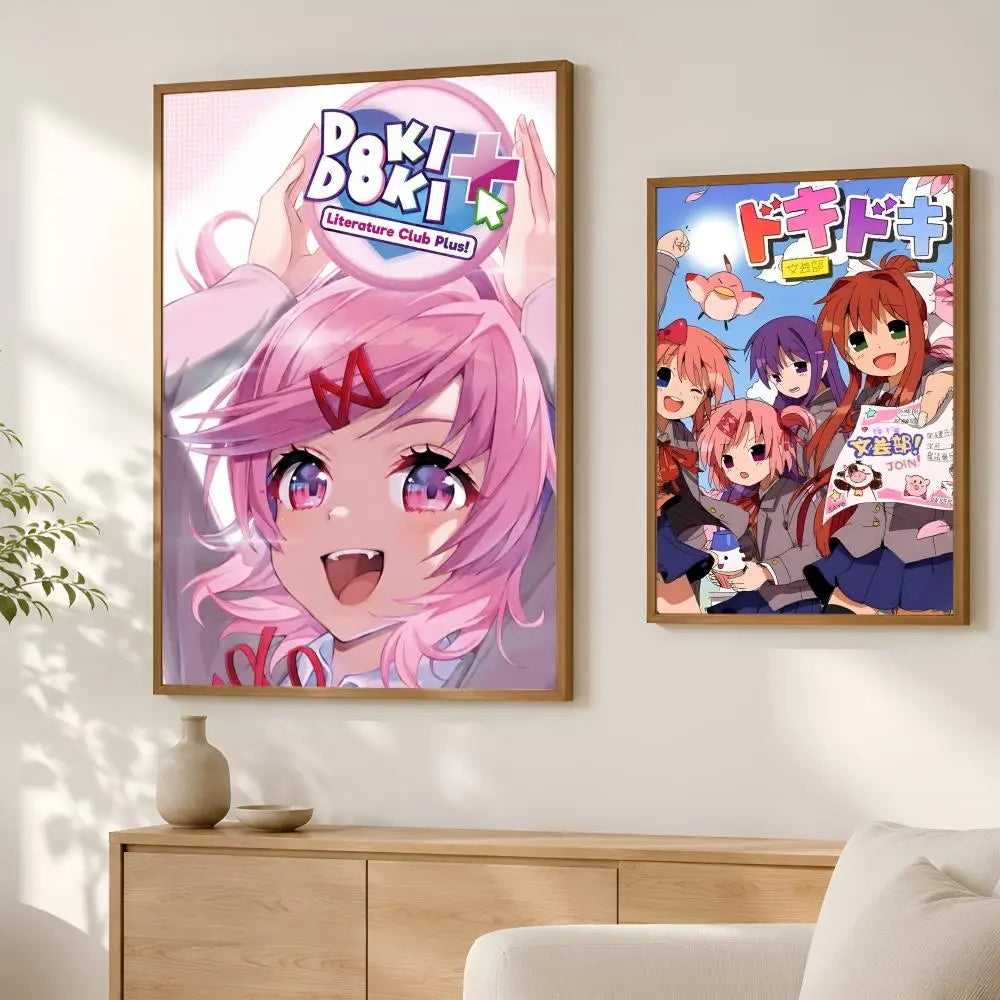 Doki Doki Literature Club HD PVC Wall Poster – Self-Stick Wall Art Poster Axl