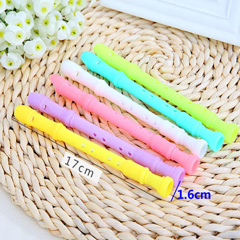 4-Pack Clarinet Shape Candy Color Gel Pens | Fun Student Gift Novelty Gel Pens Axl