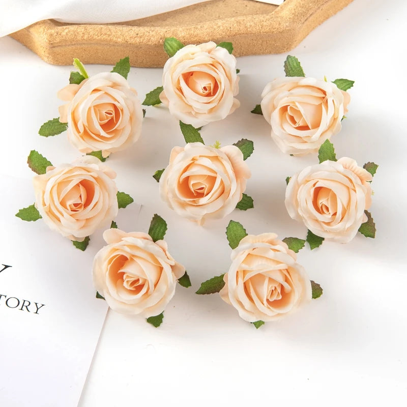 Silk Rose Artificial Flower Heads – Bulk 40/80 Pcs for Weddings Artificial Silk Flowers Axl color 4 80 pieces
