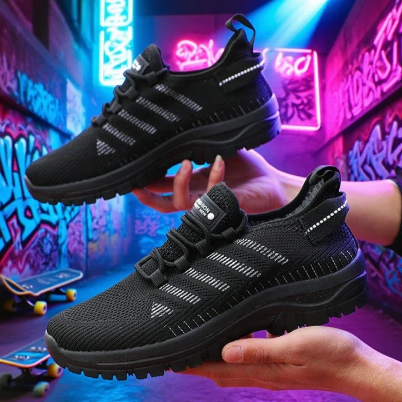 ZULIWAGN Men's Lightweight Mesh Running Sneakers | Sizes 36–46 Men's Running Sneakers Axl black 42