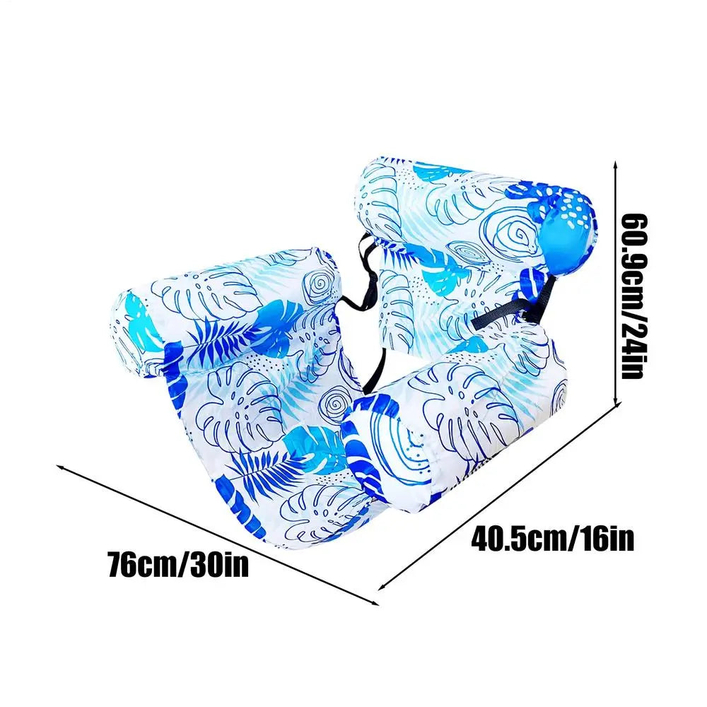 Inflatable Pool Floating Lounger Chair with Armrest & Backrest Pool Float Lounger Axl 1pcs