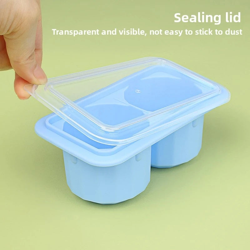 Large Round Silicone Ice Cube Tray with Lid – 2 Cavity Mold Silicone Ice Mold Axl