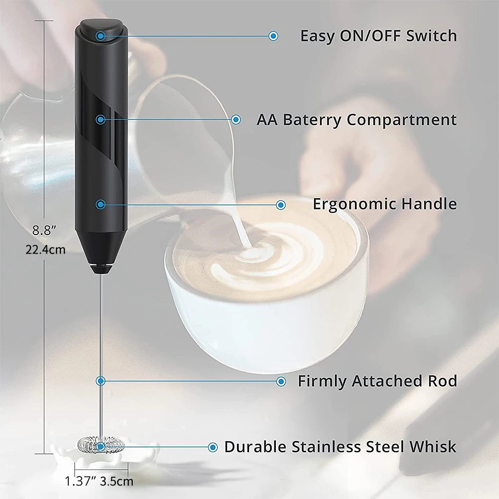 Handheld Electric Milk Frother & Foam Maker with Stand Handheld Milk Frother Axl