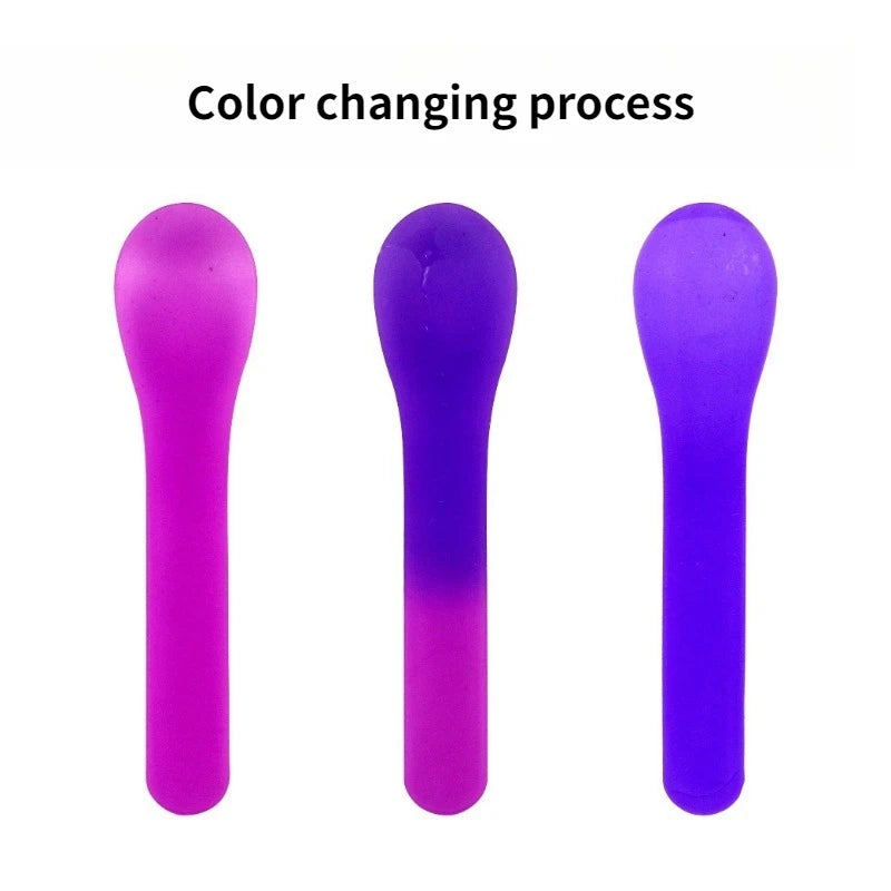 10-Pack Color-Changing Dessert Spoons – Temperature Sensitive Novelty Dessert Spoons Axl purple