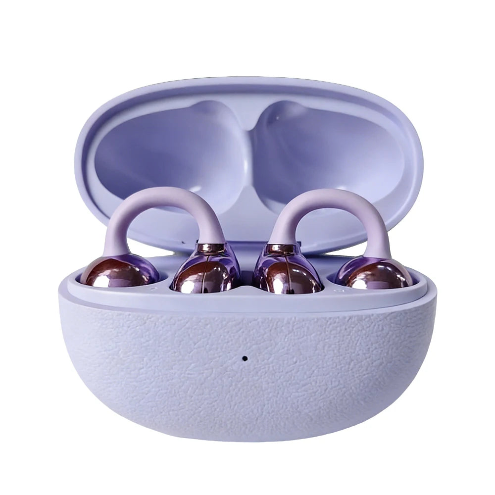 CX11 Wireless Bluetooth Clip-Ear Headphones with Mic Wireless Headphones Axl PURPLE