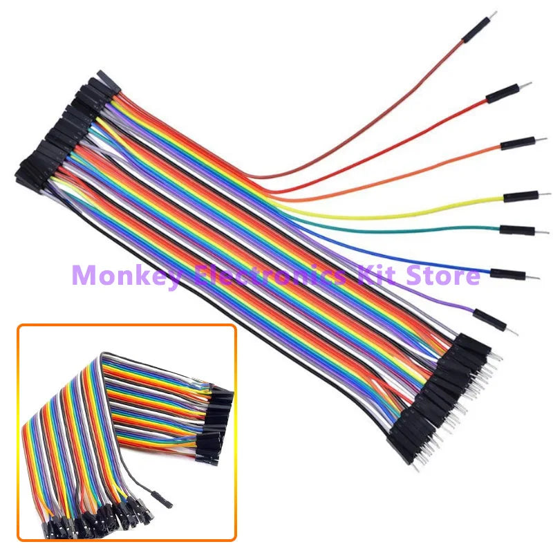 40-Pin Dupont Jumper Wires M/M M/F F/F – Arduino DIY Cables Dupont Jumper Wires Axl