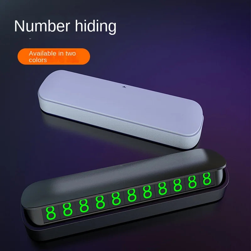 Luminous Temporary Parking Card with Phone Number Holder Parking Card Holder Axl