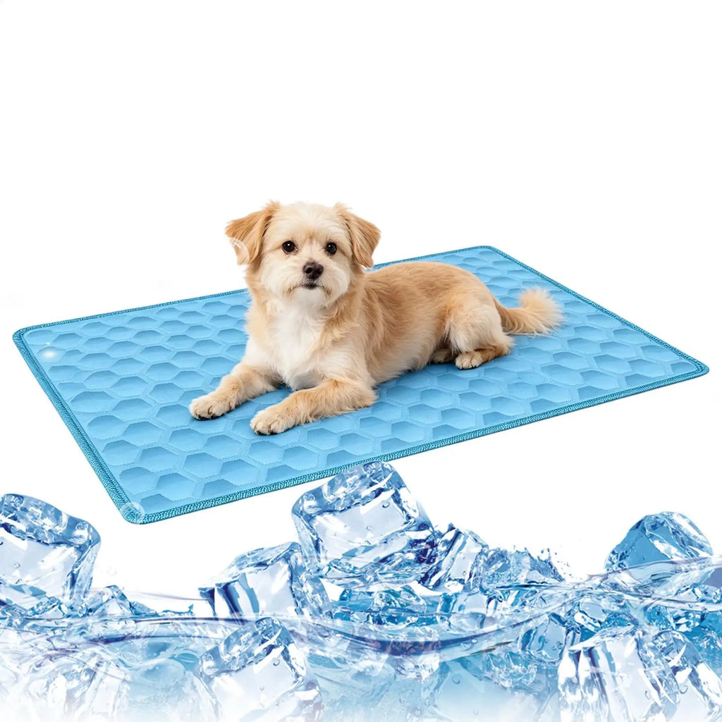 Pet Cooling Mat for Dogs & Cats – Ice Silk Summer Sleep Pad Pet Cooling Mat Axl