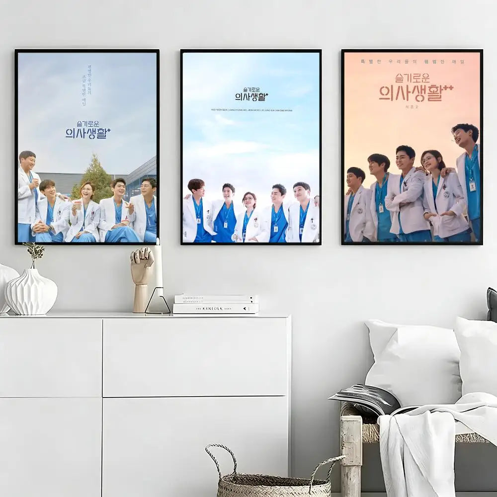 Hospital Playlist Poster – Self-Adhesive Waterproof Wall Sticker Wall Art Poster Axl