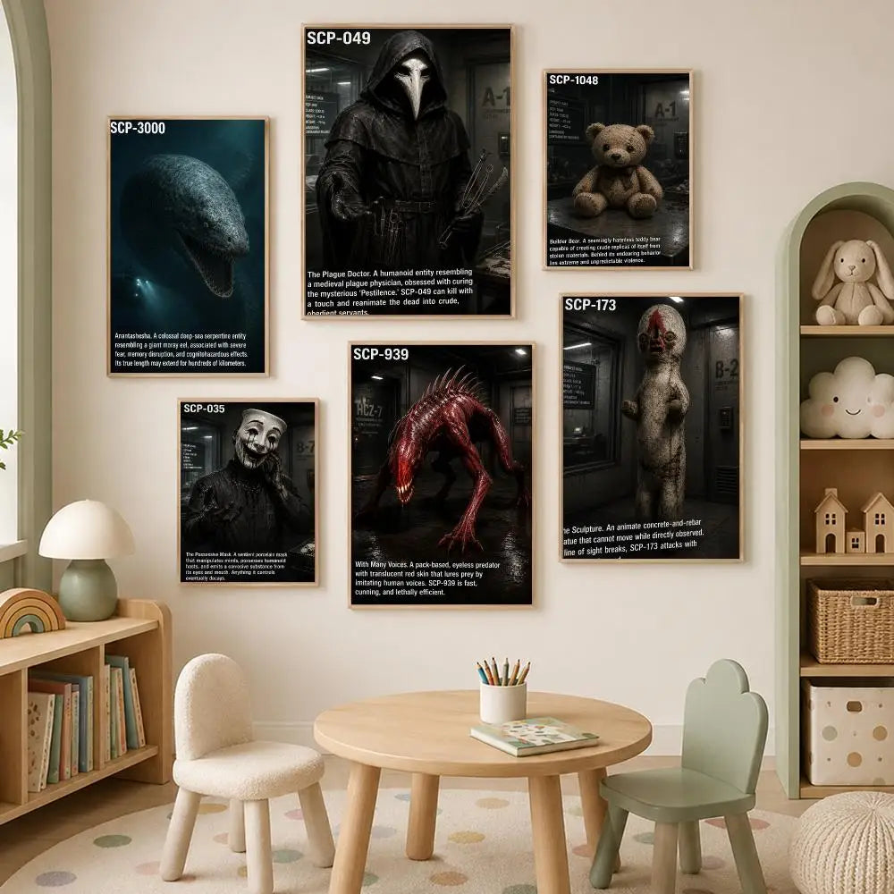SCP Foundation Wall Poster – Self-Stick HD Waterproof Wall Art Wall Art Poster Axl