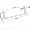 2-Pack No-Drill Wall Mount Towel Rack – Stainless Steel Bar Towel Rack Axl white 2pcs