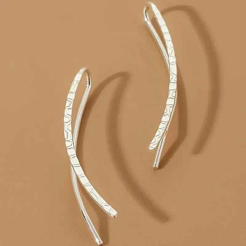 Huitan Geometric Drop Hook Earrings – Women's Fashion Jewelry Drop Hook Earrings Axl