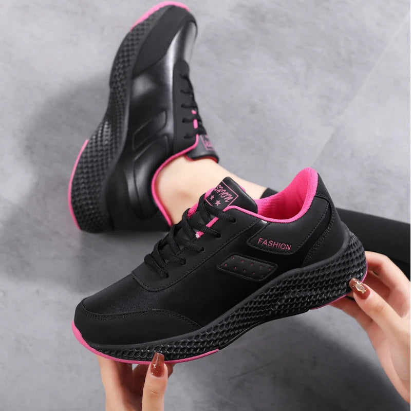 YBQJOO Women's Casual Sneakers – Lightweight Lace-Up Sport Shoe Women's Casual Sneakers Axl