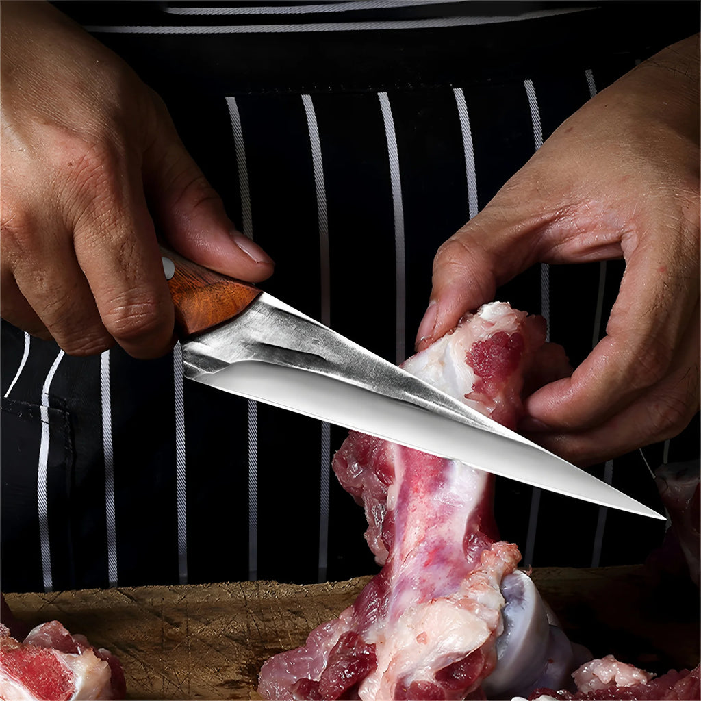Handmade Forged Boning Knife with Wooden Handle | Kitchen Knife Boning Kitchen Knife Axl