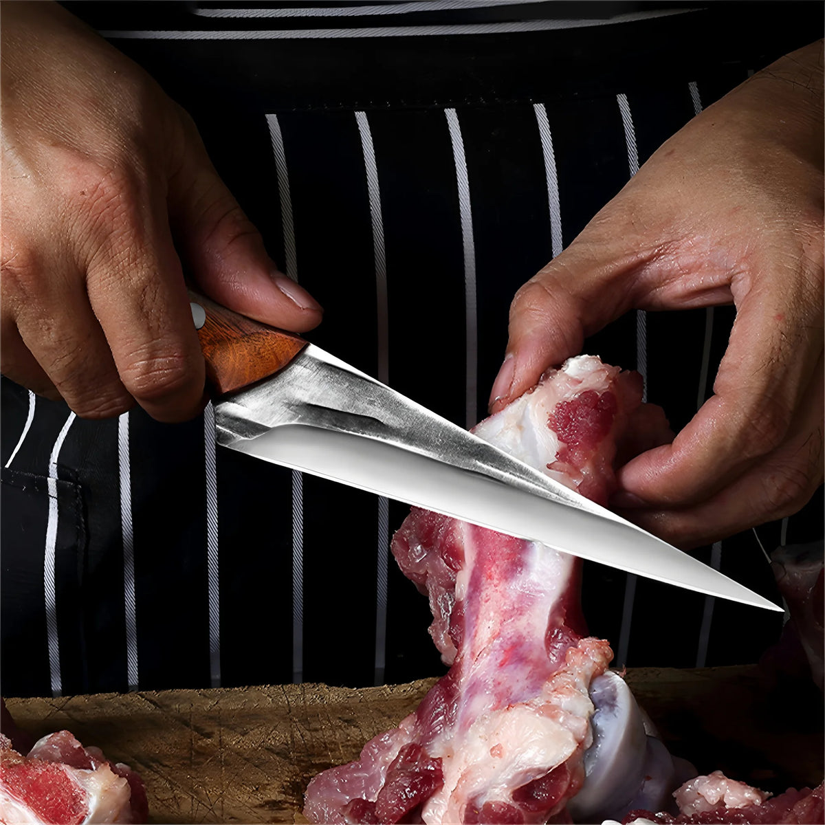 Handmade Forged Boning Knife with Wooden Handle | Kitchen Knife Boning Kitchen Knife Axl