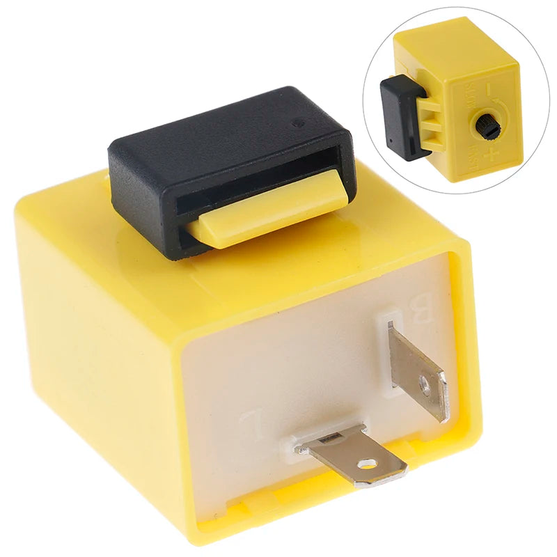 12V 2-Pin LED Flasher Relay – Adjustable Turn Signal Blinker LED Flasher Relay Axl