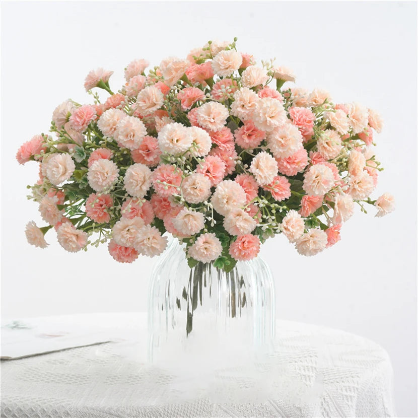 Silk Orange Hydrangea Artificial Flowers | Wedding & Home Decor Artificial Flowers Axl