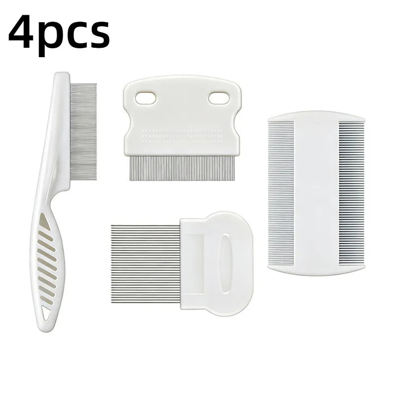 Pet Grooming Comb Set – Dog & Cat Dematting & Flea Combs Pet Grooming Comb Axl White-4pcs