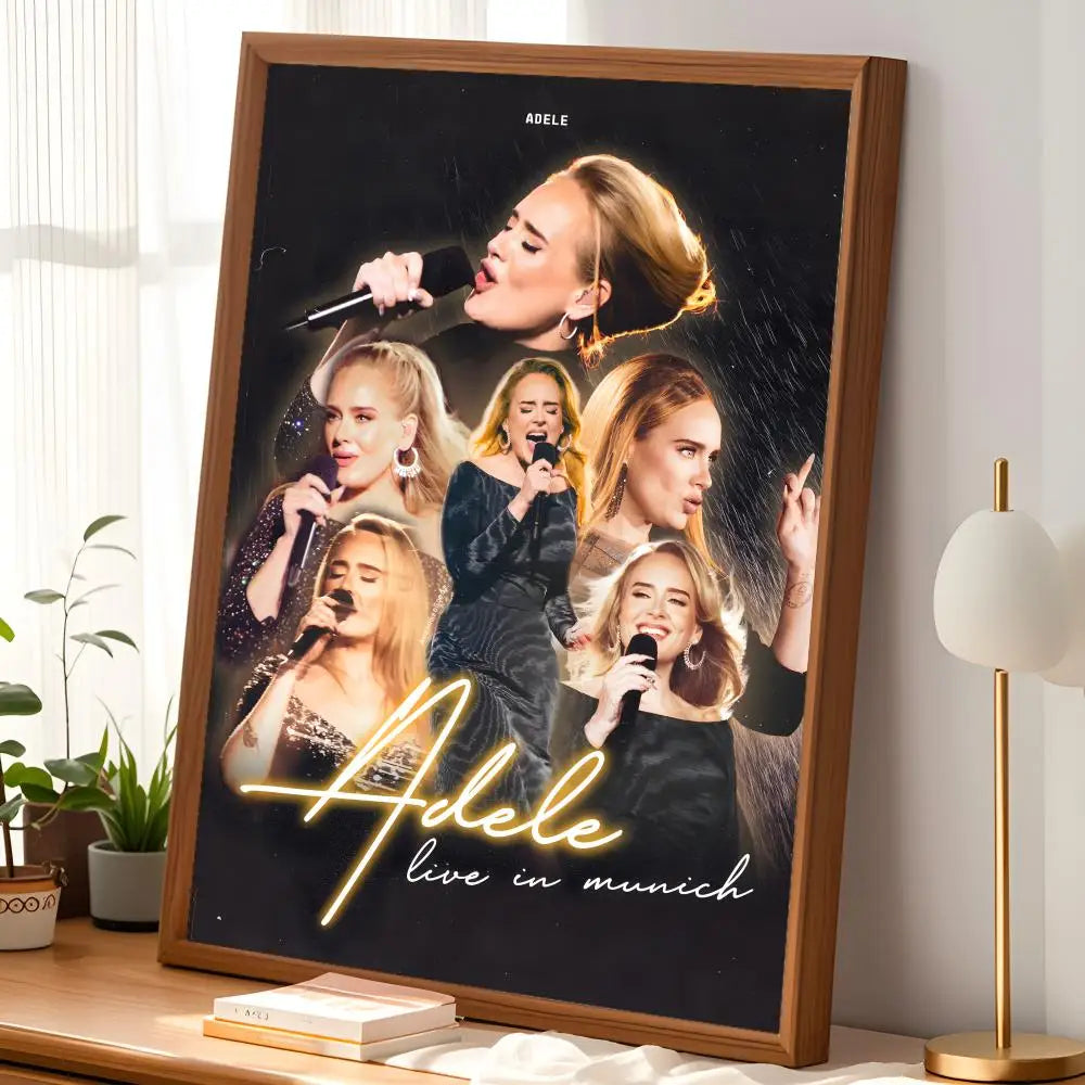 Adele HD PVC Wall Poster – Self-Stick Waterproof Wall Art Wall Art Poster Axl