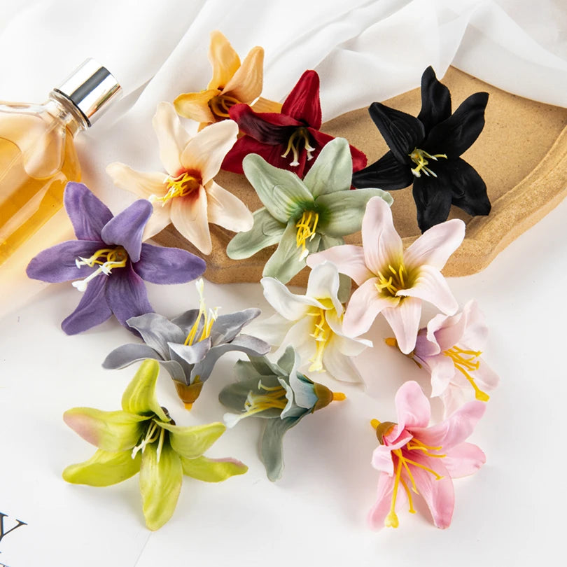 Silk Lily Artificial Flowers 10/20 Pcs – Wedding & Home Decor Artificial Silk Flowers Axl