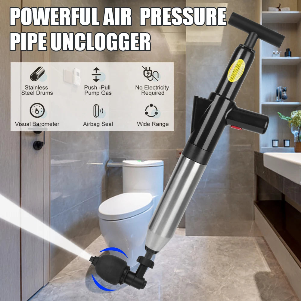 High-Pressure Air Drain Blaster – Toilet & Pipe Clog Remover Air Drain Blaster Axl